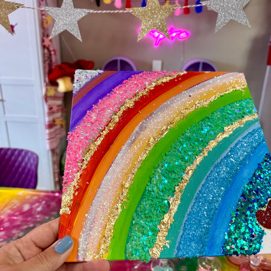 Rainbow Magic: A Glitter & Texture Canvas (Ages 6+)