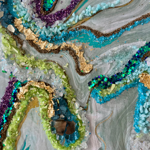 3D Geode Canvas Workshop: Crystals, Texture & Shine (Ages 12+)